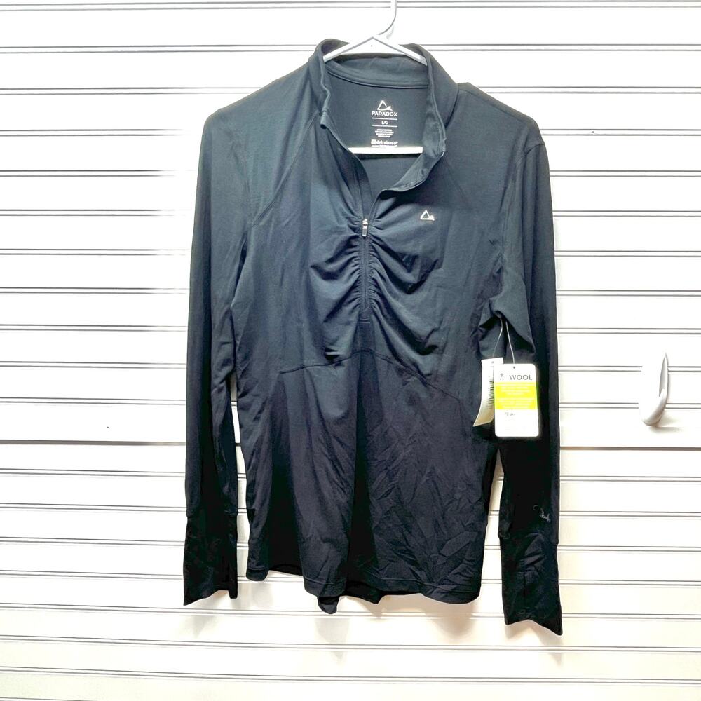 NWT Paradox Dri-Release W/Freshguard Merino Wool 1/4 Zip Pullover Size L